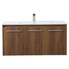 Elegant Decor 40 Inch Single Bathroom Floating Vanity In Walnut Brown VF44040WB